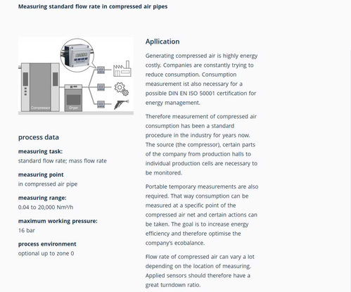 Höntzsch 热式质量流量计TA 10 ZG2d-能源管理DIN EN ISO 50001 压缩空气气耗量测量