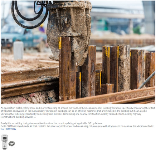 Delta OHM-使用HD2070.BV测量建筑物的振动
