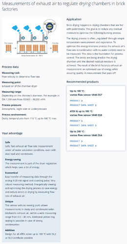 Höntzsch-制砖厂干燥室废气排放的流量控制